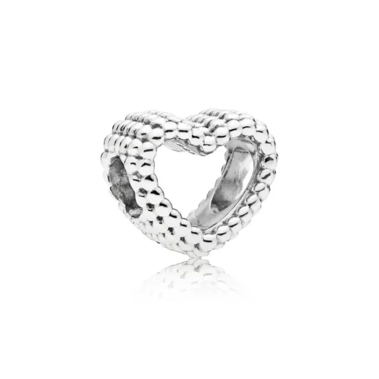 (kuva) Beaded Heart Charm - 797516 - Helat | PANDORA