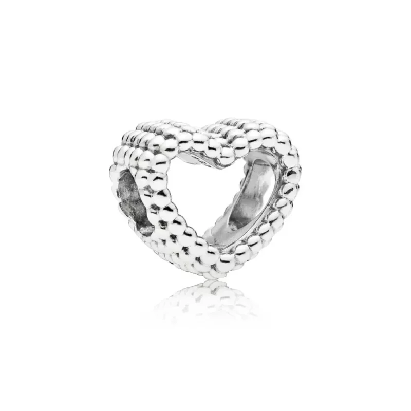(kuva) Beaded Heart Charm - 797516 - Helat | PANDORA