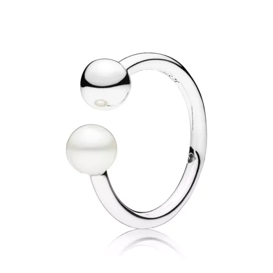 (kuva) Contemporary Pearl Ring - 197573P - Sormukset | PANDORA