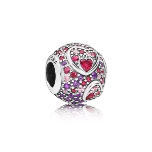 (kuva) Asymmetric Hearts of Love Charm - 797826CZRMX - Helat | PANDORA