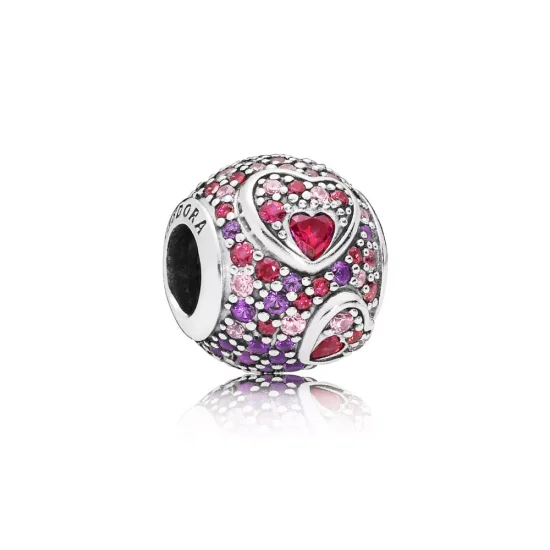 (kuva) Asymmetric Hearts of Love Charm - 797826CZRMX - Helat | PANDORA