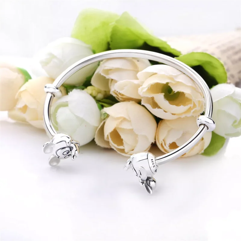 (kuva) Disney, Mickey and Minnie Open Bangle - 597494 - Rannekorut | PANDORA - Näytä 2