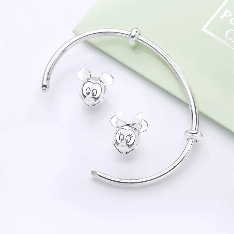 (kuva) Disney, Mickey and Minnie Open Bangle - 597494 - Rannekorut | PANDORA - Näytä 4