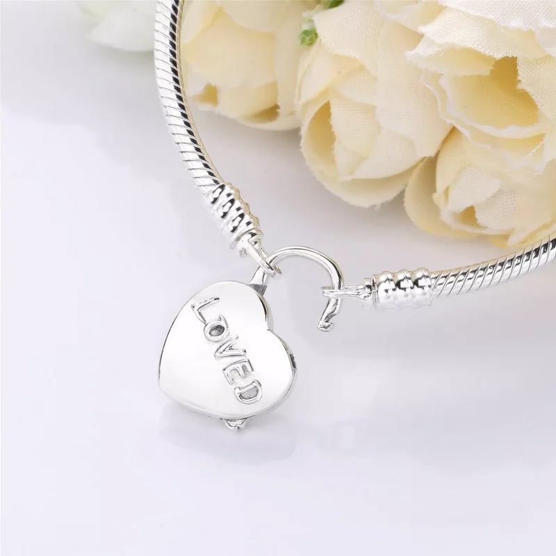 (kuva) Moments Smooth You Are Loved Padlock Clasp Bracelet - 597806 - Rannekorut | PAND - Näytä 2