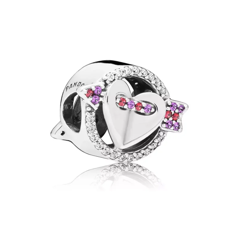 (kuva) Sparkling Arrow and Heart Charm - 797827CZMX - Helat | PANDORA