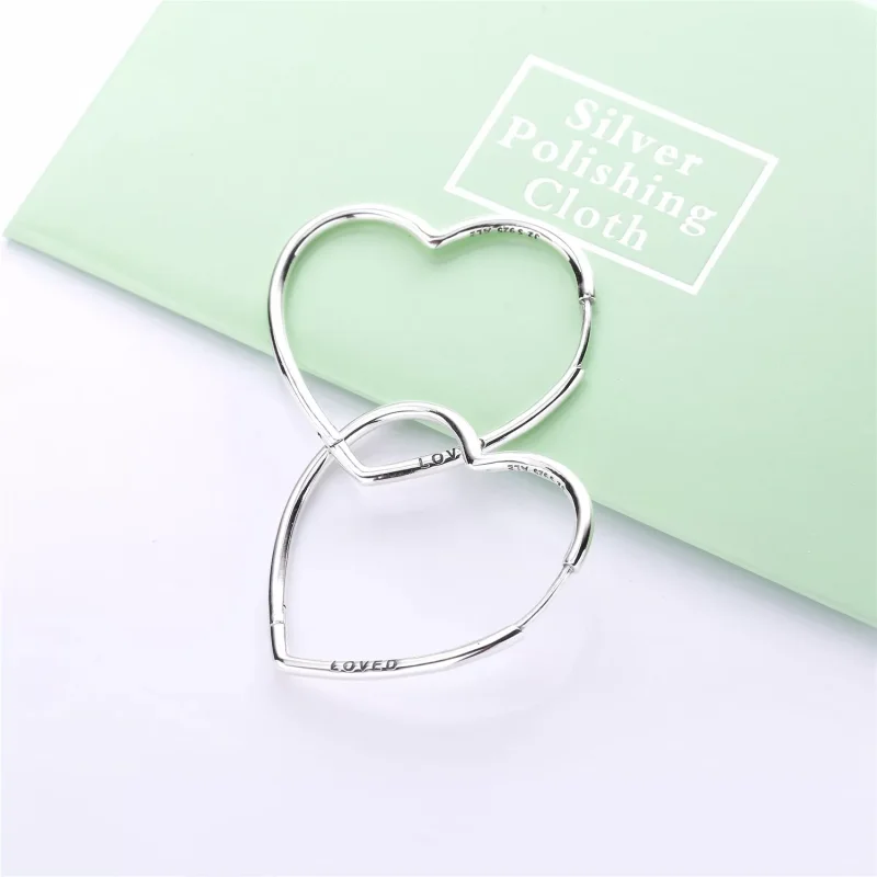 (kuva) Asymmetric Hearts of Love Korvarenkaat - 297822 - Korvakorut | PANDORA - Näytä 3