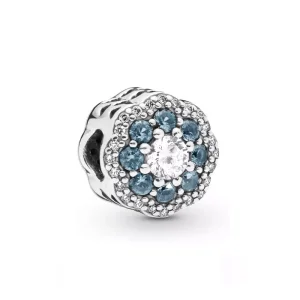 (kuva) Blue Sparkle Flower Charm - 797851NMB - Helat | PANDORA