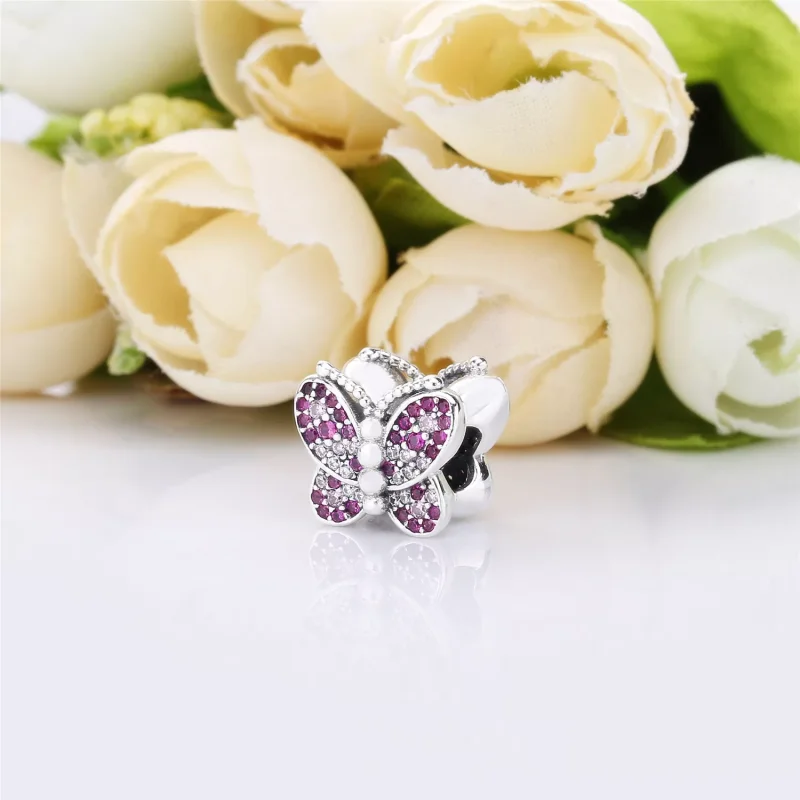 (kuva) Dazzling Pink Butterfly Charm - 797882NCCMX - Helat | PANDORA - Näytä 3