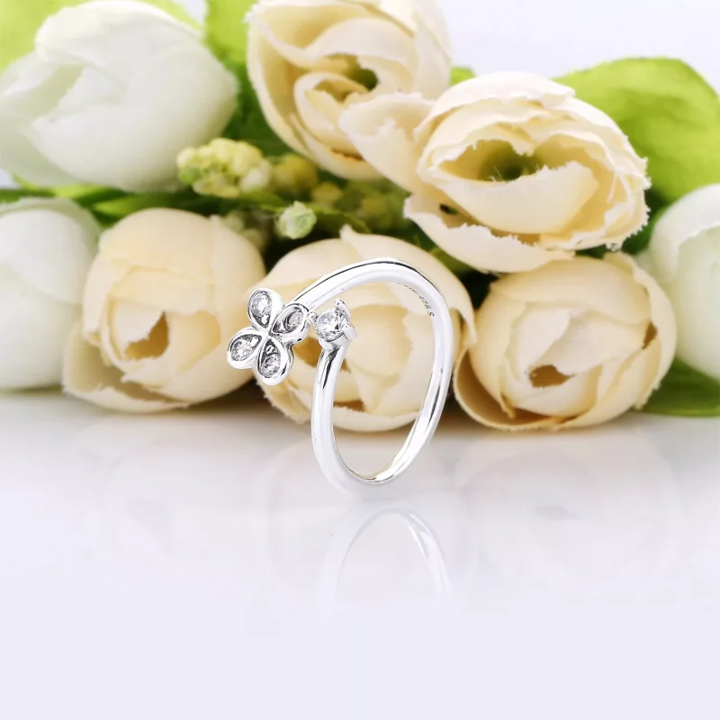 (kuva) Four-Petal Flower Ring - 197988CZ - Sormukset | PANDORA - Näytä 4