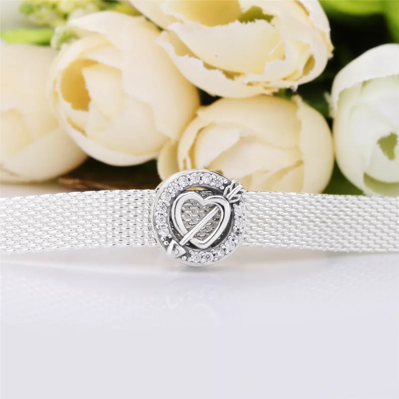 (kuva) PANDORA Reflexions Asymmetric Heart and Arrow Clip Charm - Näytä 3