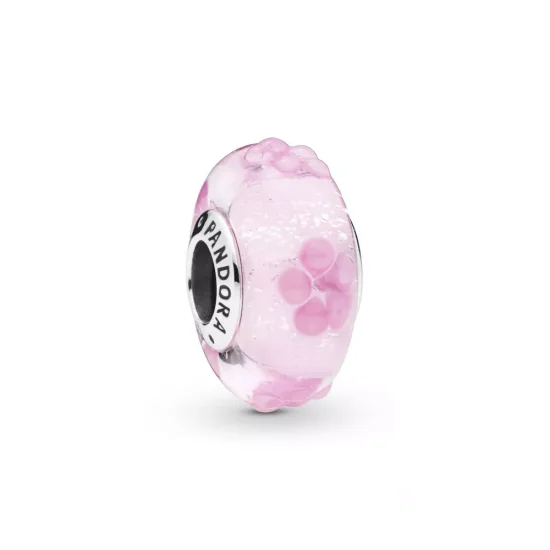 (kuva) Pink Flower Glass Murano Charm - 797901 - Helat | PANDORA