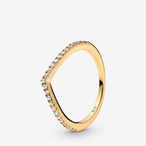 (kuva) Pandora Shine Sparkling Wishbone -sormus - 166316CZ