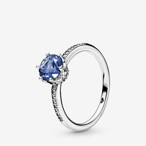 (kuva) Pandora Blue Sparkling Crown Ring 198289NSWB-48 - 198289NSWB