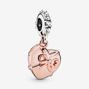 (kuva) PANDORA Brasilialainen Kääritty Sydän Rippuva Charm - 788025CZ
