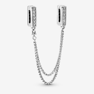 (kuva) PANDORA Sparkling Safety Chain Clip Charm - 798269CZ