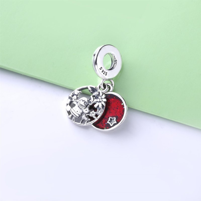 (kuva) PANDORA Joulupukki Rauha Rakkaus Ilo Ripustin Charm - 798468C01 - Näytä 2