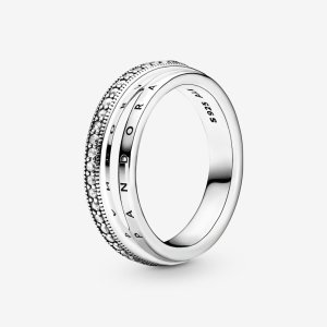 (kuva) PANDORA Triple Band Pavé -sormus - 199040C01