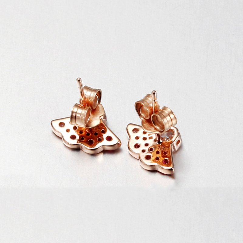(kuva) PANDORA Pink Fan Stud Earrings - 288194C01 - Näytä 4