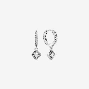 (kuva) PANDORA Square Sparkle Hoop Earrings - 298503C01