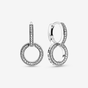 (kuva) PANDORA Sparkling Double Hoop -korvarenkaat - 299052C01