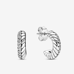 (kuva) PANDORA Pavé Käärmeenketju -korvarenkaat - 299091C01