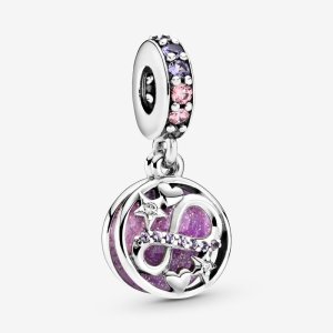 (kuva) PANDORA Kimaltava Äärettömyys Sydämet & Tähdet Ripustin Charm - 798829C01