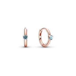 (kuva) PANDORA Vaaleansininen Solitaire Huggie-rannekorvakorut - 289304C02