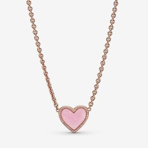 (kuva) PANDORA Pink Swirl Heart Collier -kaulakoru - 389279C01