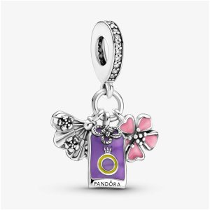 (kuva) PANDORA Japanilainen Sakura, Omamori & Viuhka Riputus Charm - 799326C01