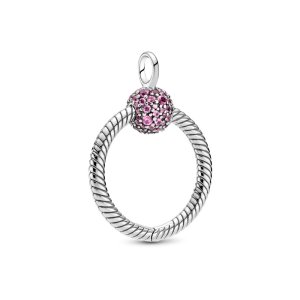 (kuva) Pandora Moments Pieni Pinkki Pavé O-riipus - 399097C02