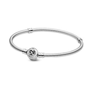 (kuva) Pandora Moments Heart Infinity -solki Käärmeenkettärannerengas - 599365C00