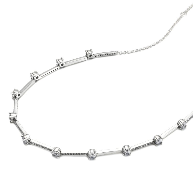 (kuva) PANDORA Sparkling Pavé Collier Bars -kaulakoru - 390059C01 - Näytä 3