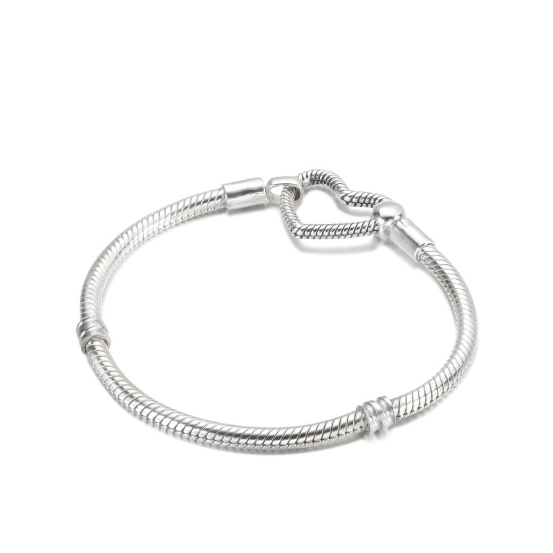 (kuva) Pandora Moments Heart Closure Snake Chain -ranneke - 599539C00 - Näytä 2