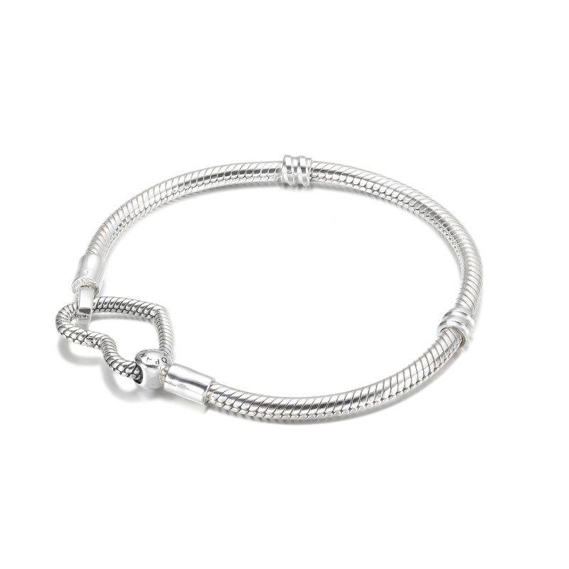 (kuva) Pandora Moments Heart Closure Snake Chain -ranneke - 599539C00 - Näytä 3