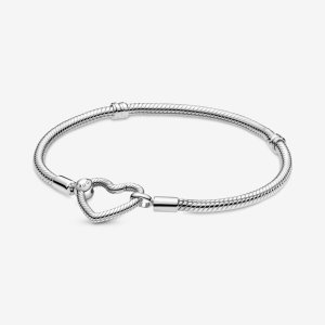 (kuva) Pandora Moments Heart Closure Snake Chain -ranneke - 599539C00
