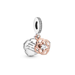 (kuva) PANDORA kaksivärinen roikkuva ruusujen amuletti - 789373C01