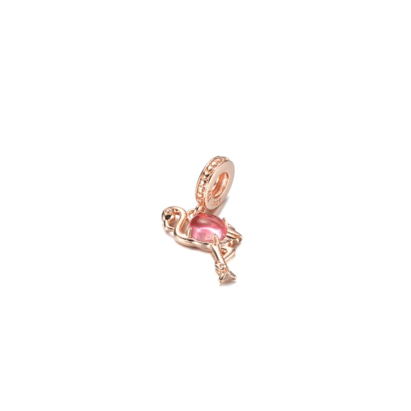 (kuva) PANDORA Pink Murano Glass Flamingo Dangle Charm - 789431C01 - Näytä 2