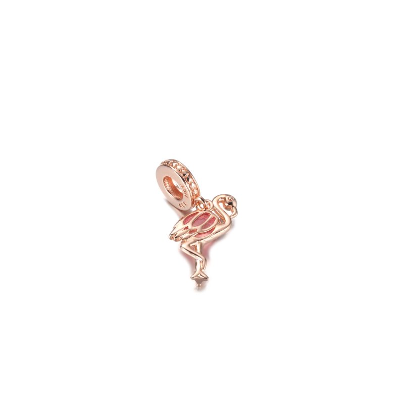 (kuva) PANDORA Pink Murano Glass Flamingo Dangle Charm - 789431C01 - Näytä 3