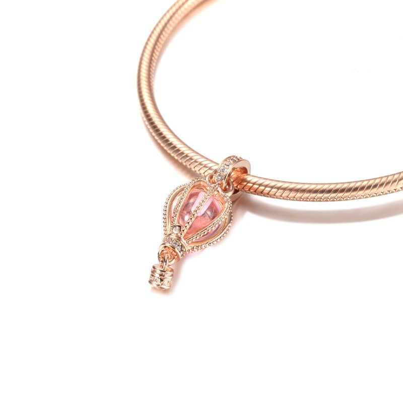 (kuva) PANDORA Kimalleva Pinkki Kuuma-ilmapallo Riputus Charm - 789434C01 - Näytä 5