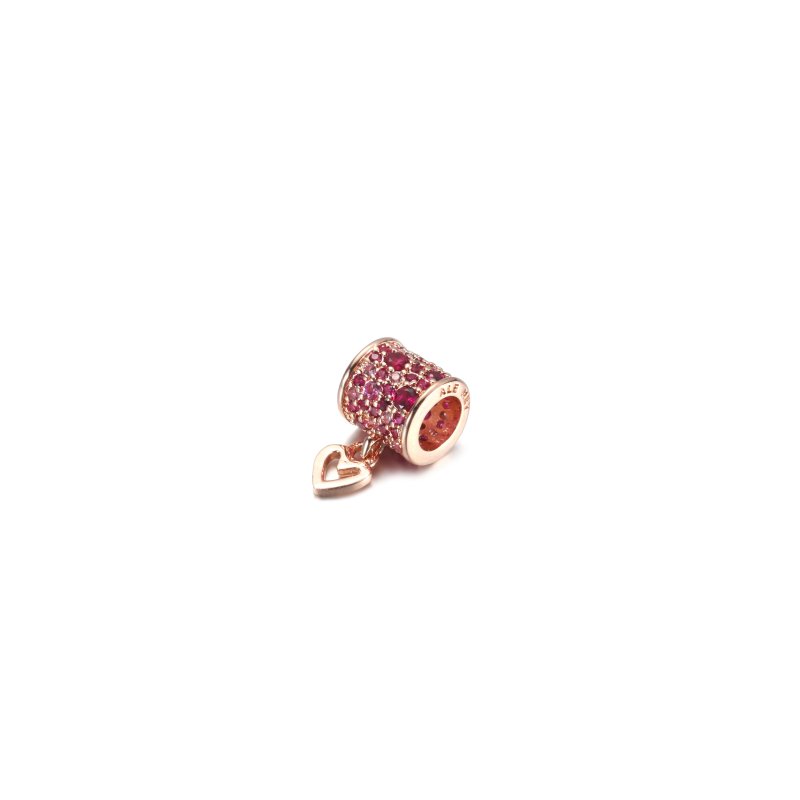 (kuva) PANDORA Pavé Freehand Heart Barrel Charm - 789548C01 - Näytä 2