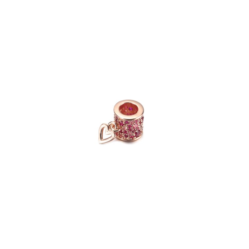 (kuva) PANDORA Pavé Freehand Heart Barrel Charm - 789548C01 - Näytä 4