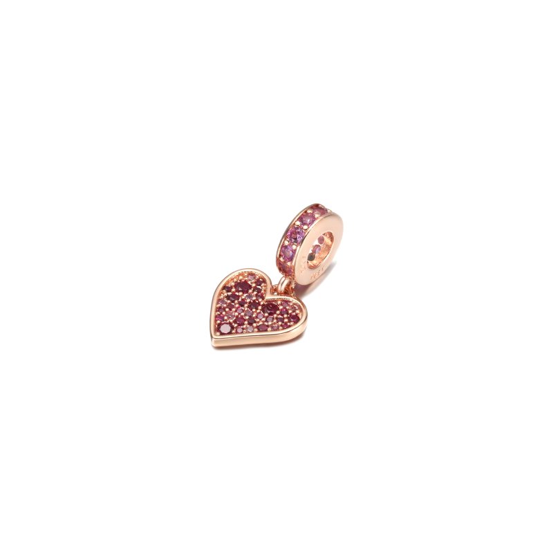 (kuva) PANDORA Pavé Freehand Heart Dangle Charm - 789565C01 - Näytä 2