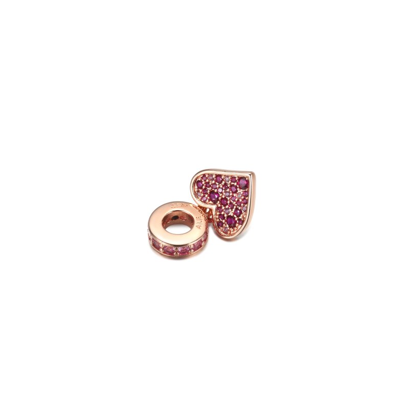(kuva) PANDORA Pavé Freehand Heart Dangle Charm - 789565C01 - Näytä 4