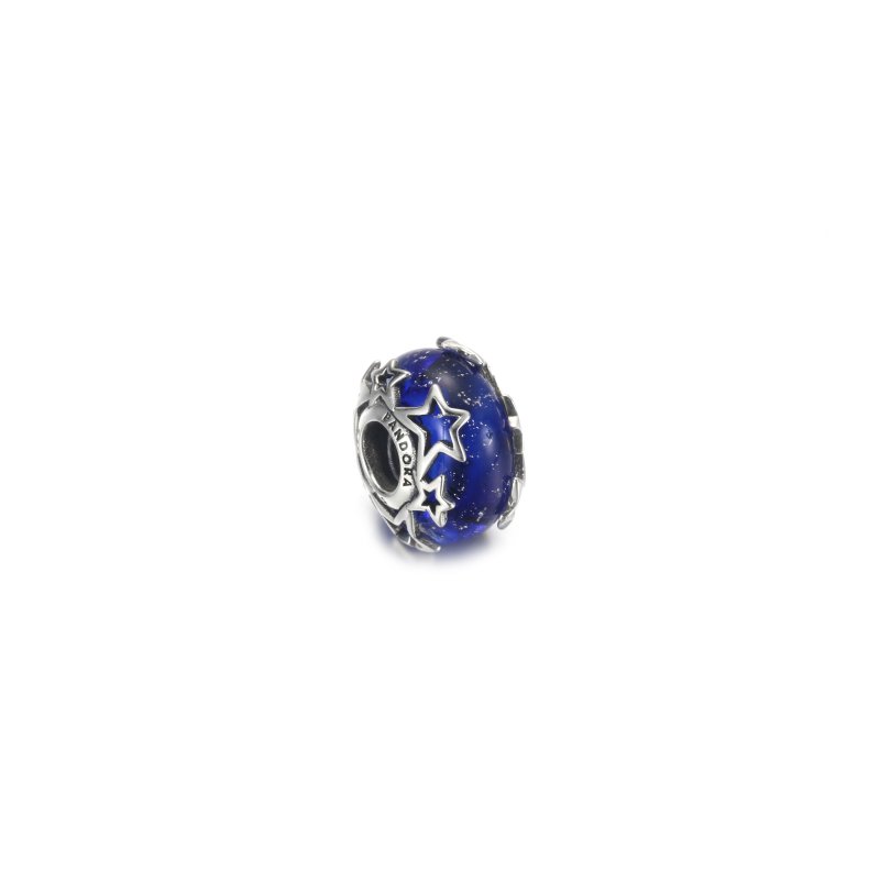 (kuva) PANDORA Galaxy Blue & Star Murano -riipus - 790015C00 - Näytä 3