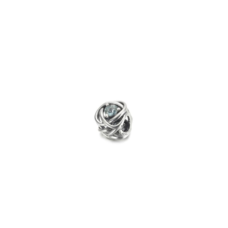 (kuva) PANDORA Maaliskuun Meri Akvamariininsininen Ikuisuusrenkaan Charm - 790065C09 - Näytä 2
