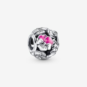 (kuva) PANDORA Pansy Flower Friends Charm - 790759C01