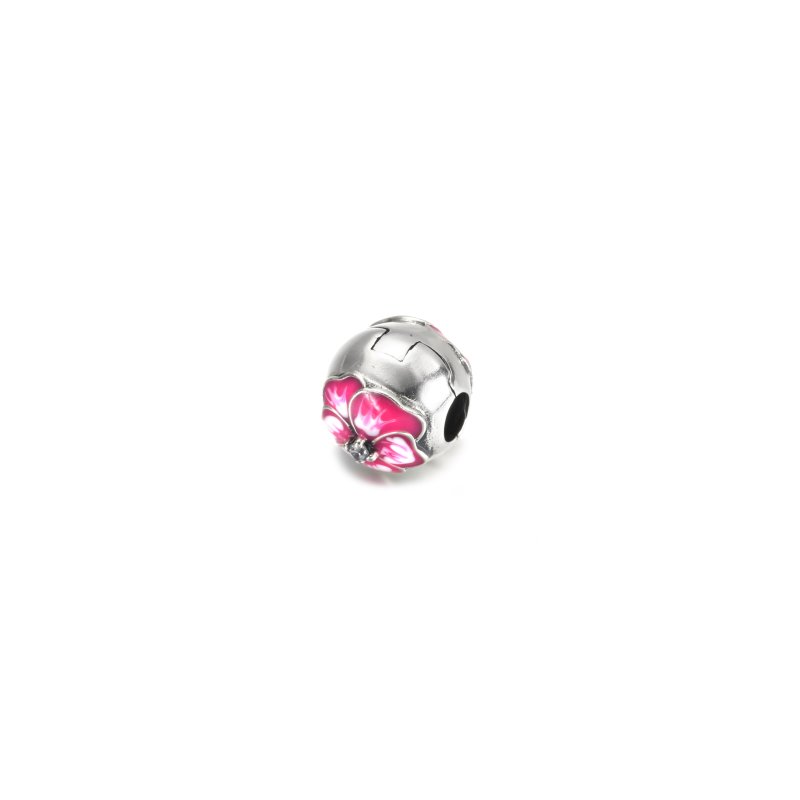 (kuva) PANDORA Pink Pansy Flower Clip Charm - 790772C01 - Näytä 2