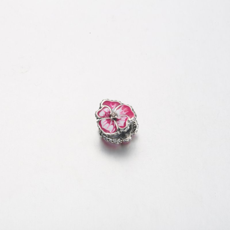 (kuva) PANDORA Pink Pansy Flower Charm - 790777C01 - Näytä 2