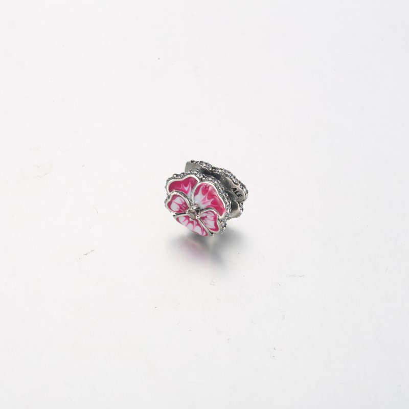 (kuva) PANDORA Pink Pansy Flower Charm - 790777C01 - Näytä 3
