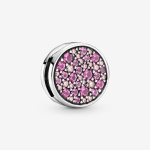 (kuva) PANDORA Pink Pavé Clip Charm - 799362C01